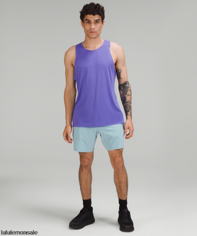 Lululemon Deutschland DELULU844 | Lululemon Deutschland Breeze Blue Pace Breaker Linerless Short 7